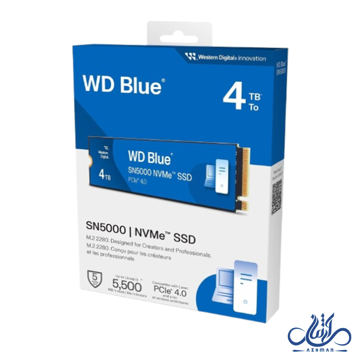 حافظه اس اس دی وسترن دیجیتال مدل WD BLUE 4TB SN5000 NVMe PCle Gen4