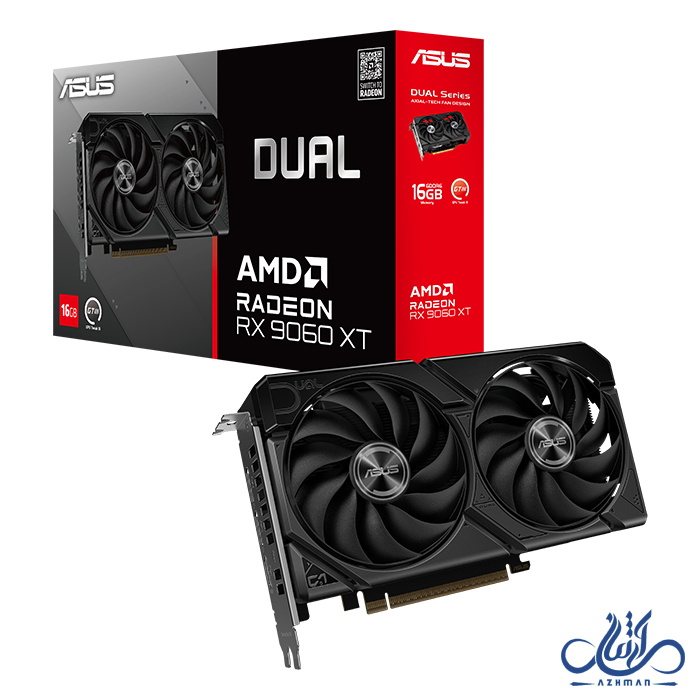 کارت گرافیک ایسوس مدل VGA ASUS RX 9060 XT DUAL OC 16G DDR6